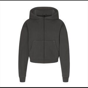Skims French terry zip up hoodie XS Zip-Up Hoodie ASH